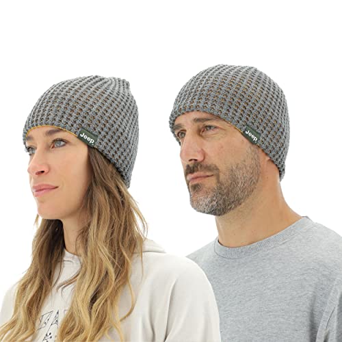 Jeep O102597-J867 J Czapka z dzianiny Odwracalny J22W Unisex Dark Grey M/Solar Ye XL