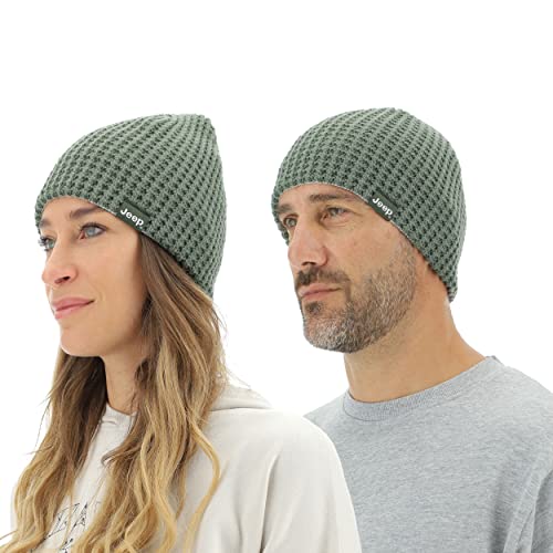 Jeep O102597-E846 J Czapka z dzianiny Odwracalna J22W Unisex Agave Green/Light Gr XL