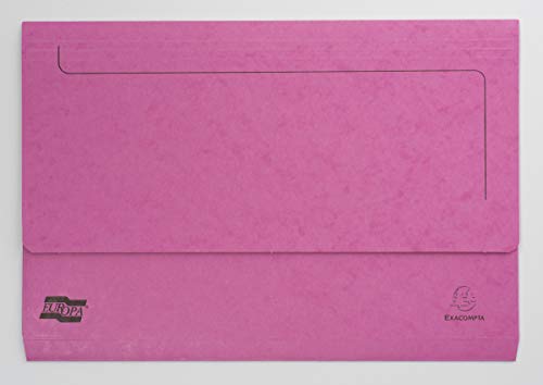 Exacompta Europa portfel kieszonkowy, 356 x 242 mm, 300 mikronów, foliscap - różowy, opakowanie 10 szt.