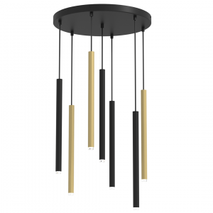 MILAGRO MLP8843 MONZA BRASS Lampa wisząca 7xG9 max 8W LED