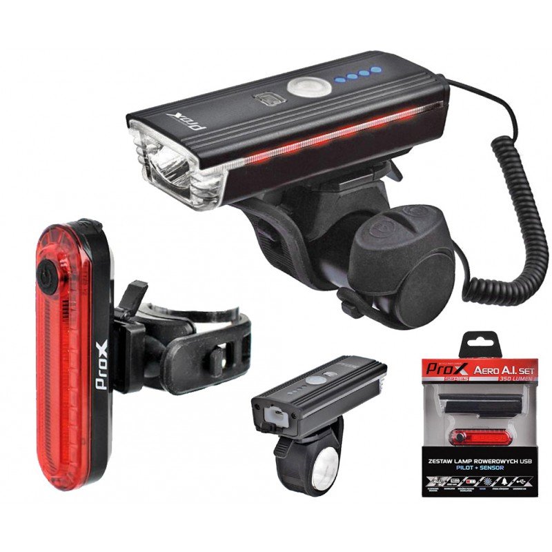 Lampa P+T /Akumulator/ Prox Aero Ai Set 350Lm Sensor Klakson + Pilot