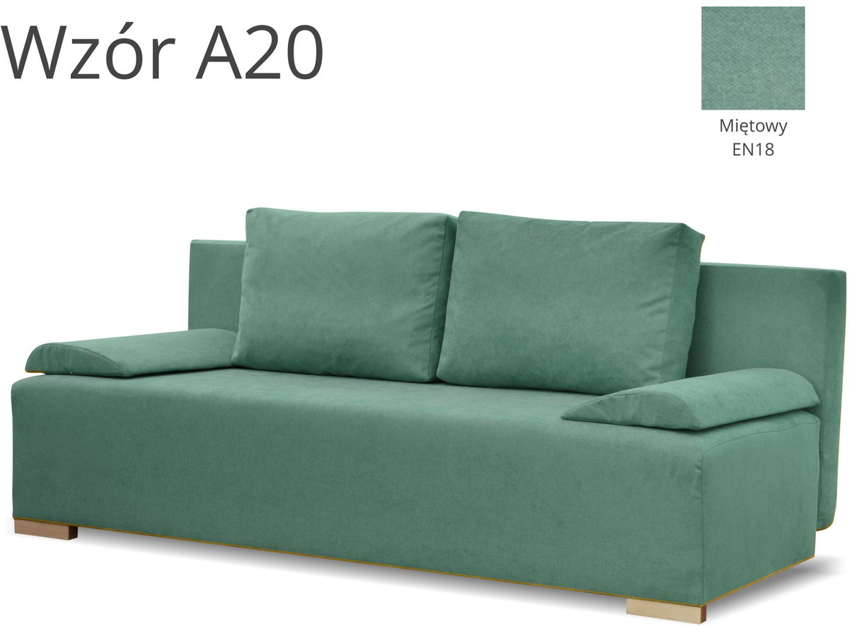 Sofa rozkładana plamoodporna Ecco Plus A20 - MIĘTA | ENJOY EN18