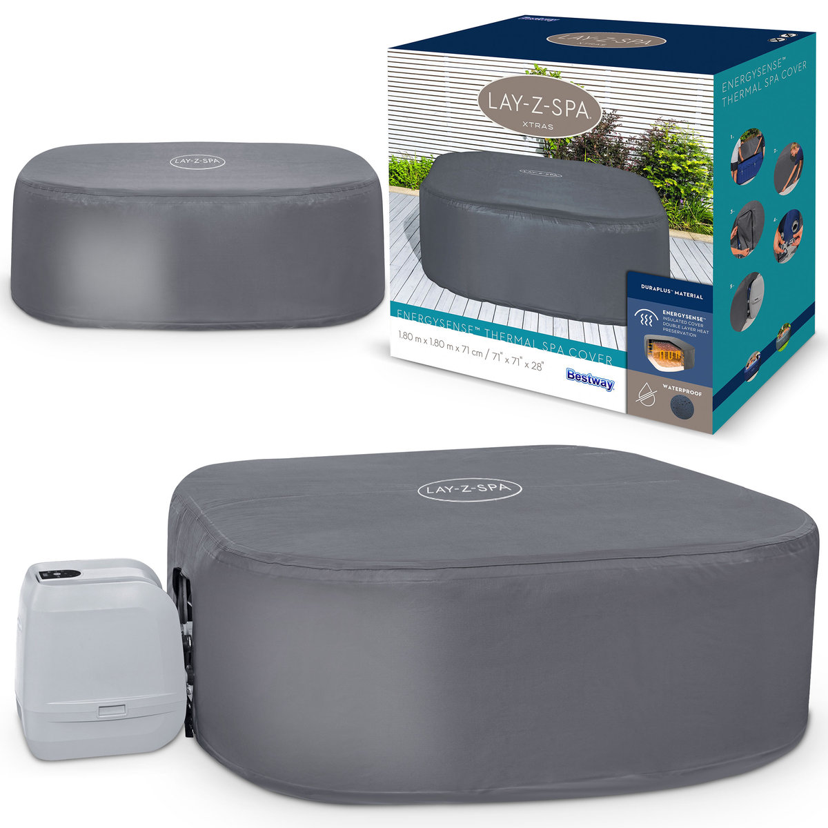 Pokrywa termiczna do SPA Bestway 180x180x71cm