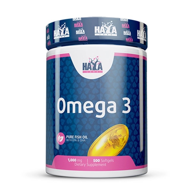 Haya Labs, Omega 3 1000 mg, 500 kaps.
