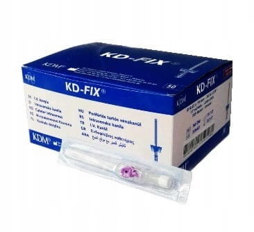 KDM, Kaniule KD-FIX G26 0,62, Fioletowe, 50 szt.