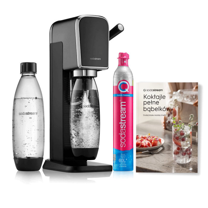 Soda Stream Saturator do wody gazowanej SodaStream Art - Czarny + książka