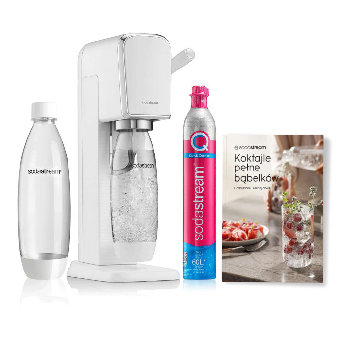 Saturator do wody gazowanej SodaStream Art - Biały + książka