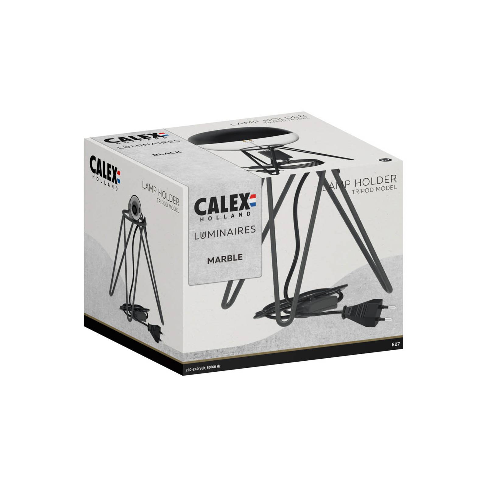 Calex Tripod lampa stołowa, czarna