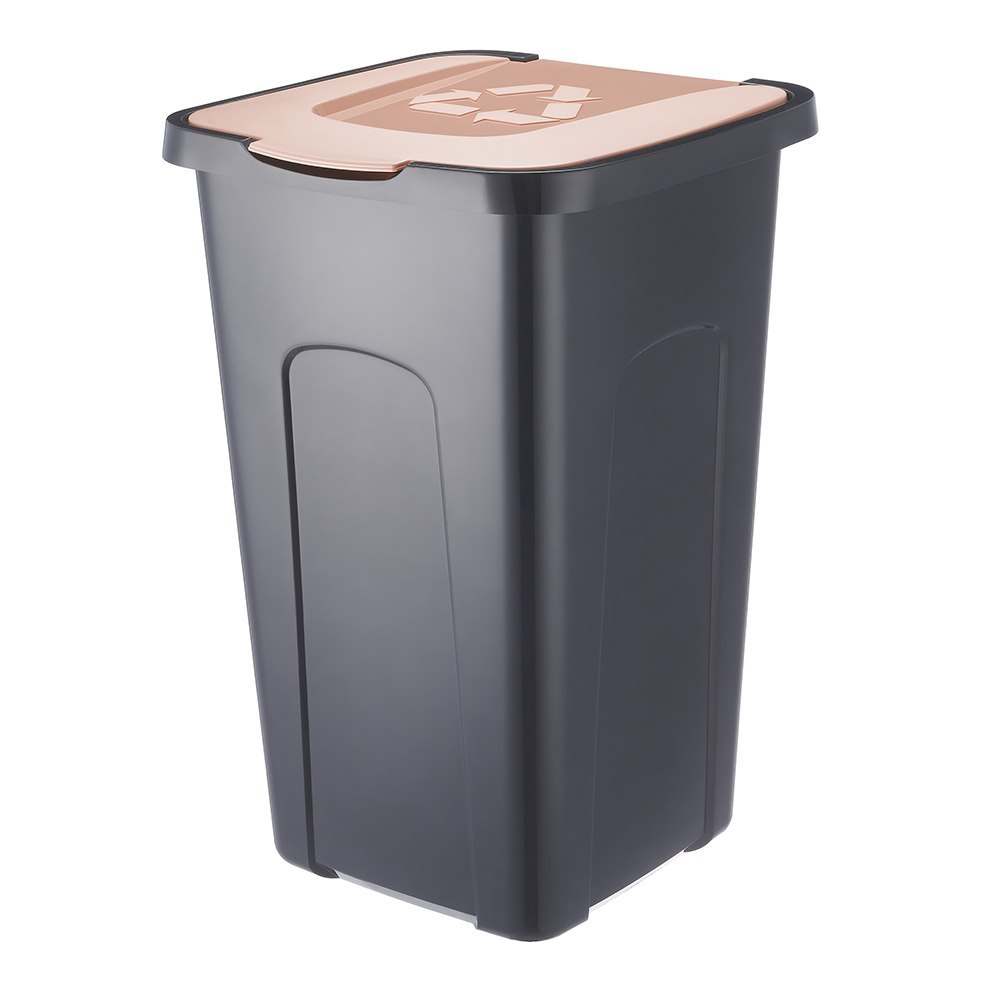 Kosz Do Segregacji 50l Czarny/brązowy Pastel (4432)  Lumarko!