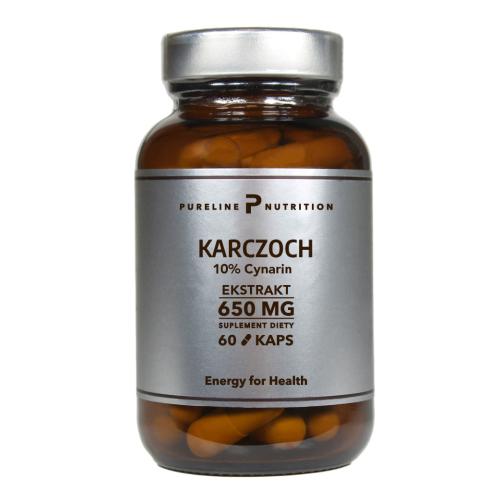 Karczoch Ekstrakt 650mg - Pureline Nutrition, 60 kapsułek