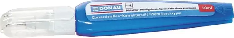 Korektor w piórze metalowa końcówka 10ml (12szt) - Donau