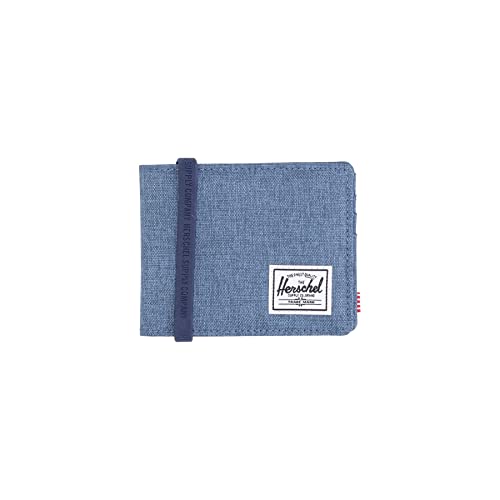 HERSCHEL 10363-05727 ROY RFID COPEN BLUE CROSSHATCH Unisex - Dorosły Portfel Jeden rozmiar, Copen Blue Crosshatch, Taglia Unica, Portfel