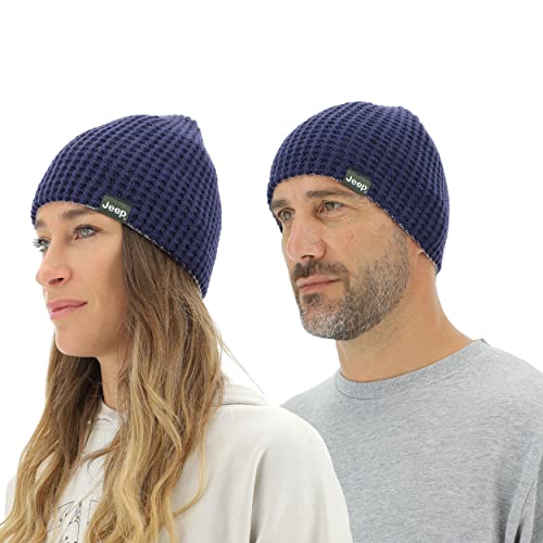 Jeep O102597-K876 J Czapka z dzianiny Odwracalny J22W Unisex Deep Niebieski/Light Szary XL