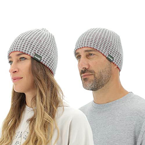 Jeep O102597-J866 J Czapka z dzianiny Odwracalna J22W Unisex Light Grey M./Mars R XL