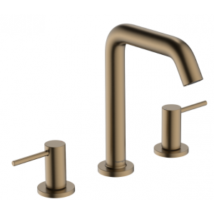 HANSGROHE 73330140 Tecturis S 3-otworowa bateria umywalkowa 150 z kompletem odpływowym Push-Open Brąz Szczotkowany
