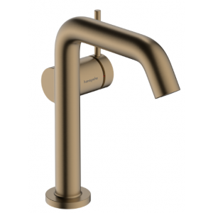 HANSGROHE 73340140 Tecturis S Jednouchwytowa bateria umywalkowa 150 Fine, CoolStart z kompletem odpływowym Push-Open Brąz Szczotkowany