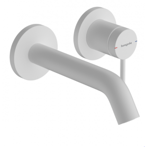 HANSGROHE 73350700 Tecturis S Jednouchwytowa bateria umywalkowa ścienna, podtynkowa z wylewką 16,5 cm, Biały Matowy