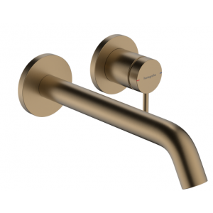 HANSGROHE 73351140 Tecturis S Jednouchwytowa bateria umywalkowa ścienna, podtynkowa z wylewką 22,5 cm Brąz Szczotkowany