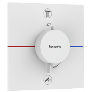 HANSGROHE 15572700 ShowerSelect Comfort E Bateria termostatyczna, podtynkowa do 2 odbiorników Biały Matowy