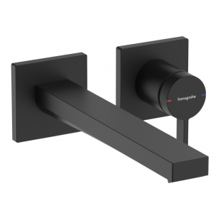 HANSGROHE 73051670 Tecturis E Jednouchwytowa bateria umywalkowa ścienna, podtynkowa z wylewką 22,5 cm Czarny Matowy