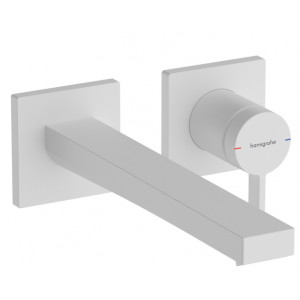 HANSGROHE 73051700 Tecturis E Jednouchwytowa bateria umywalkowa ścienna, podtynkowa z wylewką 22,5 cm Biały Matowy