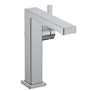 HANSGROHE 73040000 Tecturis E Jednouchwytowa bateria umywalkowa 150 Fine, CoolStart z kompletem odpływowym Push-Open Chrom