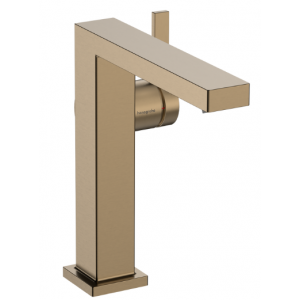 HANSGROHE 73040140 Tecturis E Jednouchwytowa bateria umywalkowa 150 Fine, CoolStart z kompletem odpływowym Push-Open Brąz Szczotkowany