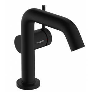 HANSGROHE 73320670 Tecturis S Jednouchwytowa bateria umywalkowa 110 Fine, CoolStart z kompletem odpływowym Push-Open Czarny Matowy