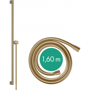 HANSGROHE 24405140 Unica Drążek prysznicowy S Puro 90 cm z suwakiem EasySlide i wężem prysznicowym Isiflex 160cm Brąz Szczotkowany