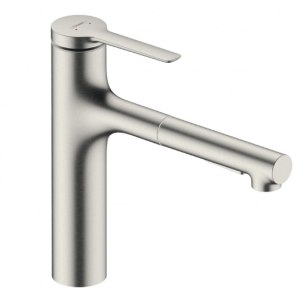 HANSGROHE 74822800 Zesis M33 Jednouchwytowa bateria kuchenna 160, metalowa wyciągana wylewka, 2jet Stal Szlachetna Finish