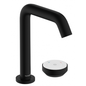HANSGROHE 73353670 Tecturis S 2-otworowa bateria umywalkowa 150 CoolStart z niezamykanym kompletem odpływowym Czarny Matowy