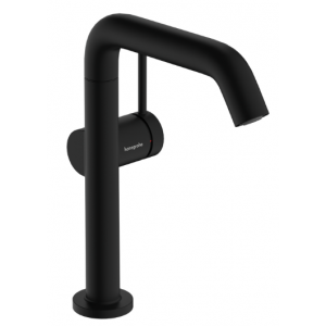 HANSGROHE 73360670 Tecturis S Jednouchwytowa bateria umywalkowa 210 Finie, CoolStart z obrotową wylewką, z kompletem odpływowym Push-Open Czarny Matowy