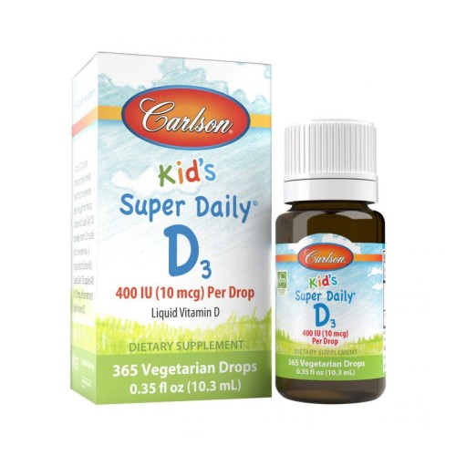 CARLSON LABS Kid's Super Daily D3 (Witamina D3 dla dzieci) 10ml