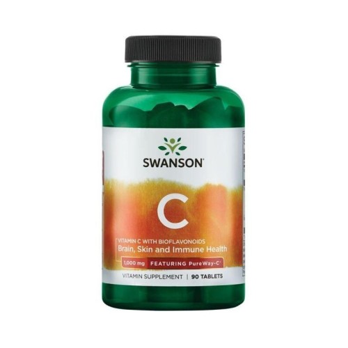 Фото - Вітаміни й мінерали Swanson PureWay-C - Witamina C z Bioflawonoidami 1000 mg 90 tabl.  