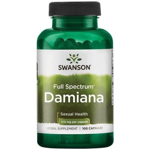 Damiana 510 mg - stres, oczyszczanie, libido ( Swanson )