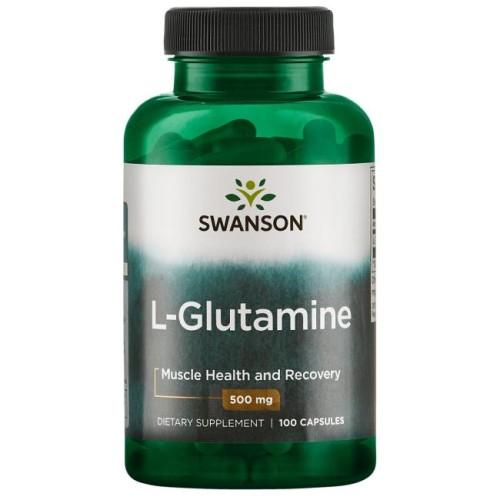L-Glutamina 500mg, 100kaps. ( Swanson)