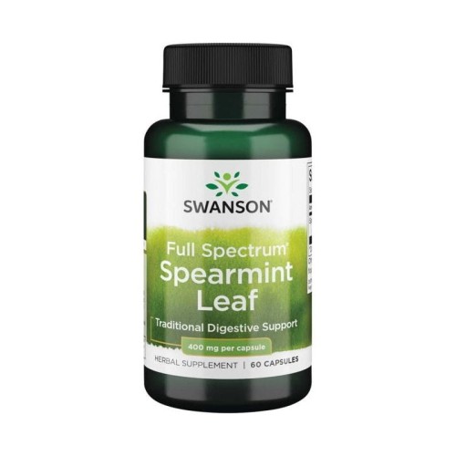 Full Spectrum Spearmint leaf - Mięta zielona 400 mg 60 kaps. (Swanson)
