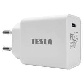 Tesla Ładowarka sieciowa Power Charger T100, USB-C PD 3.0, 20 W Biała