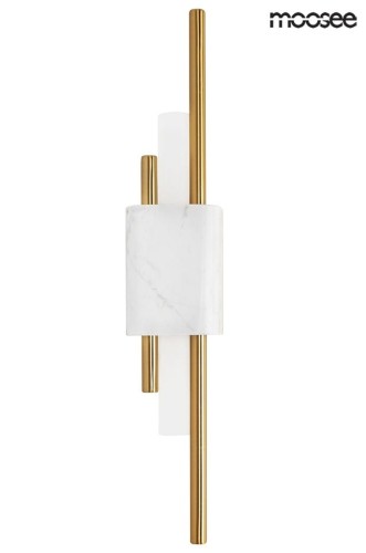 Moosee Evans kinkiet 1x5W LED biały/złoty MSE010100282