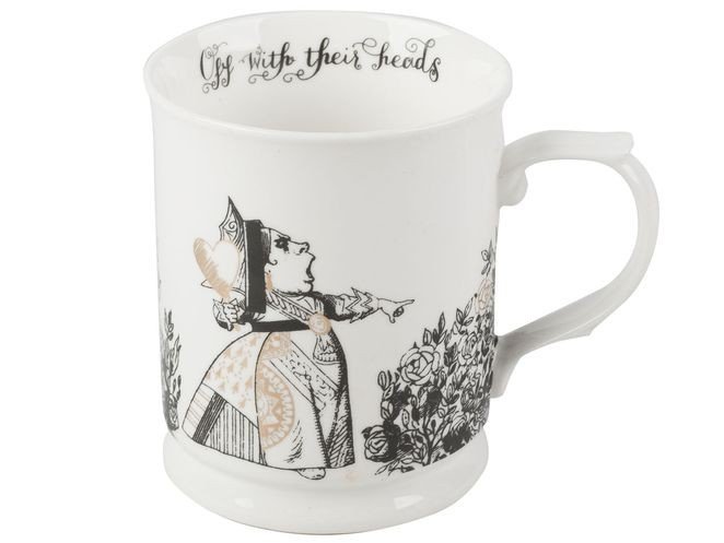Creative Tops Kubek, filiżanka Alice in Wonderland 400 ML czarno-biały porcelanowy Creative TOPS 5200023