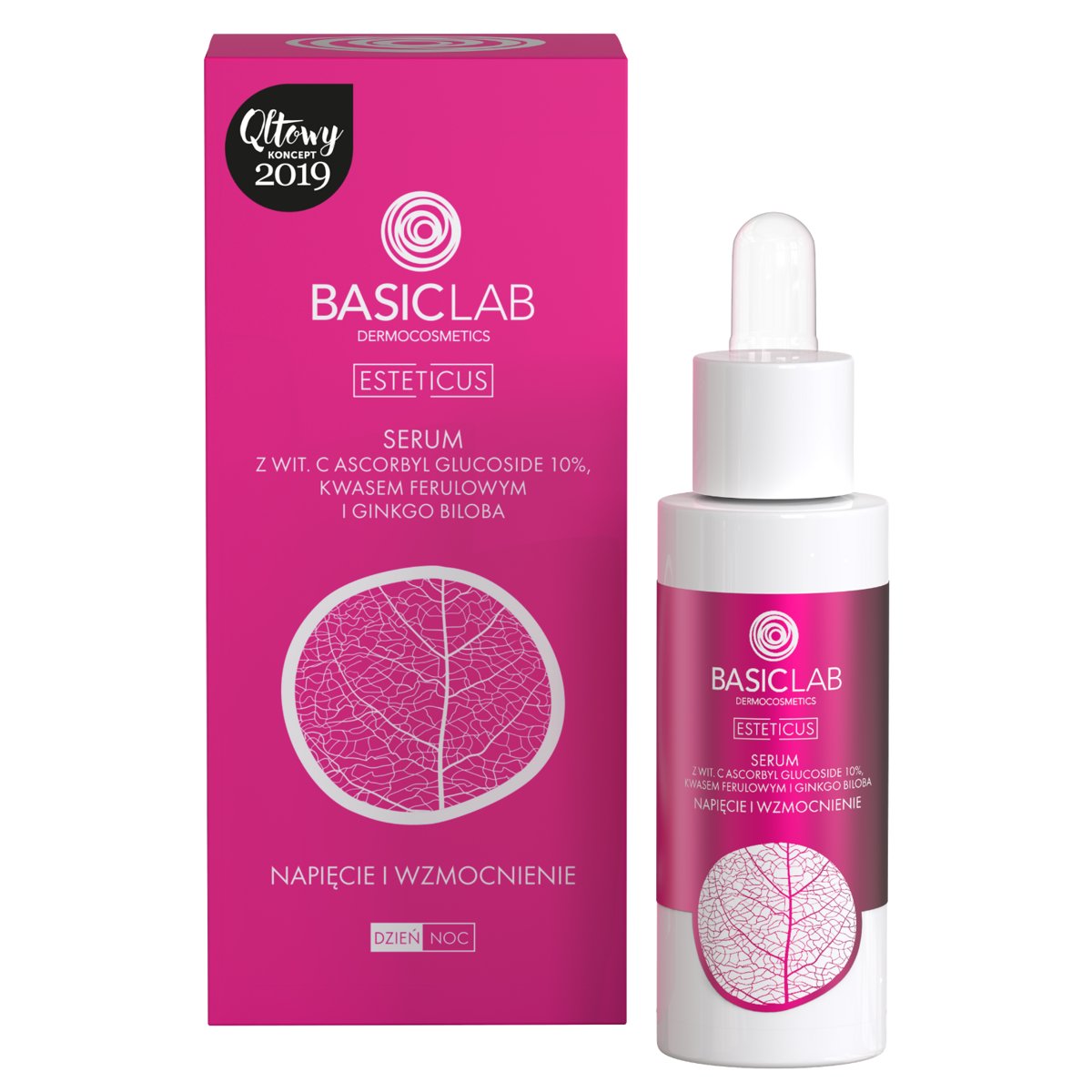 Basiclab BASICLAB - ESTETICUS - Serum - Kuracja przeciwzmarszczkowa - Napięcie i wzmocnienie - Dzień/Noc - 30 ml