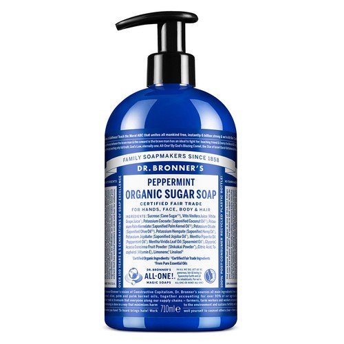 Organic DR. BRONNER'S Mydło Sugar Soap Miętowe , Dr. Bronners, 710 ml