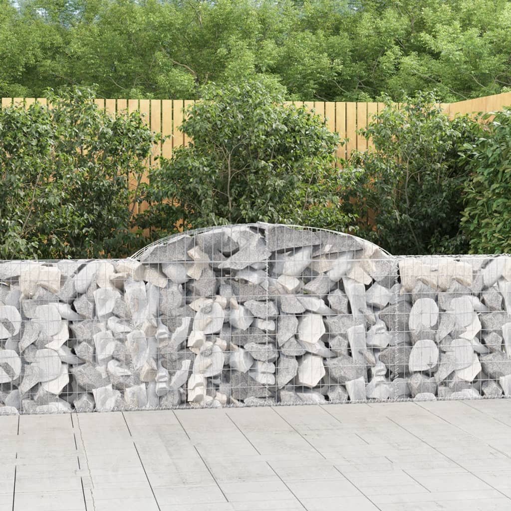 vidaXL Kosze gabionowe, 30 szt, 300x30x80/100 cm, galwanizowane żelazo