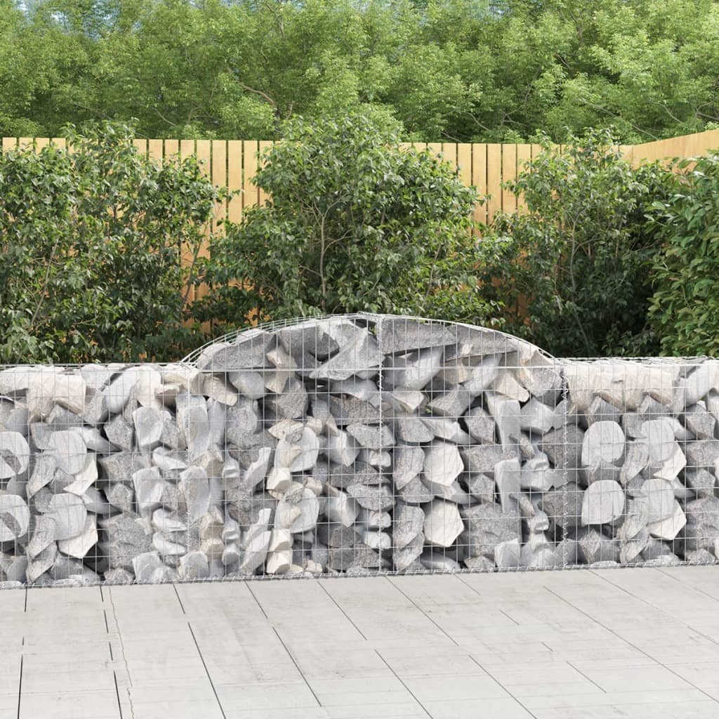 vidaXL Kosze gabionowe, 30 szt, 300x50x80/100 cm, galwanizowane żelazo