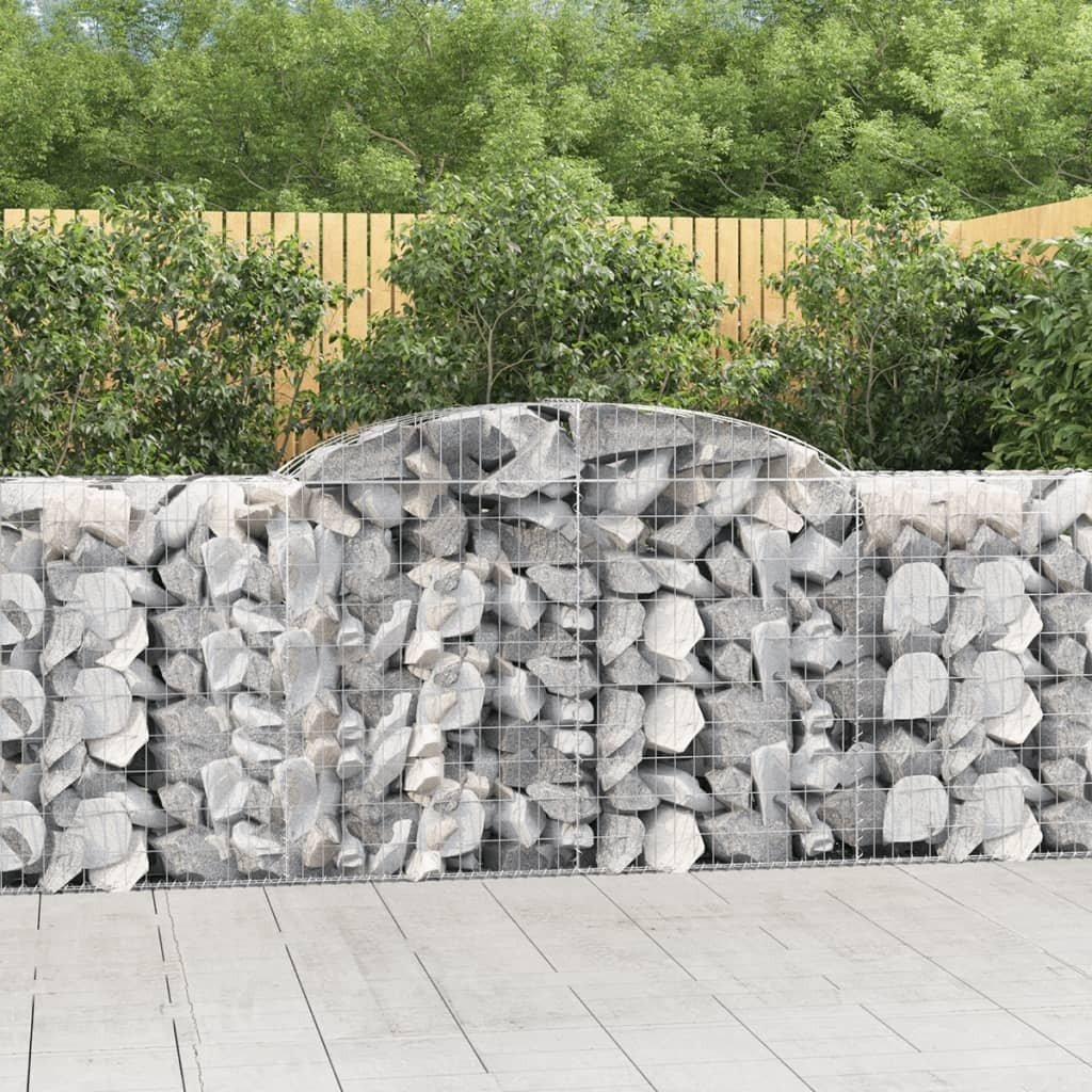 vidaXL Kosze gabionowe, 6 szt, 300x50x100/120 cm, galwanizowane żelazo