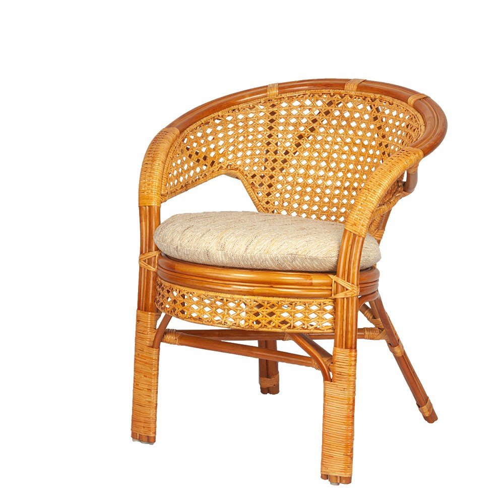 Rattaneo Coral F145 Krzesło Koniak Rattan Naturalny