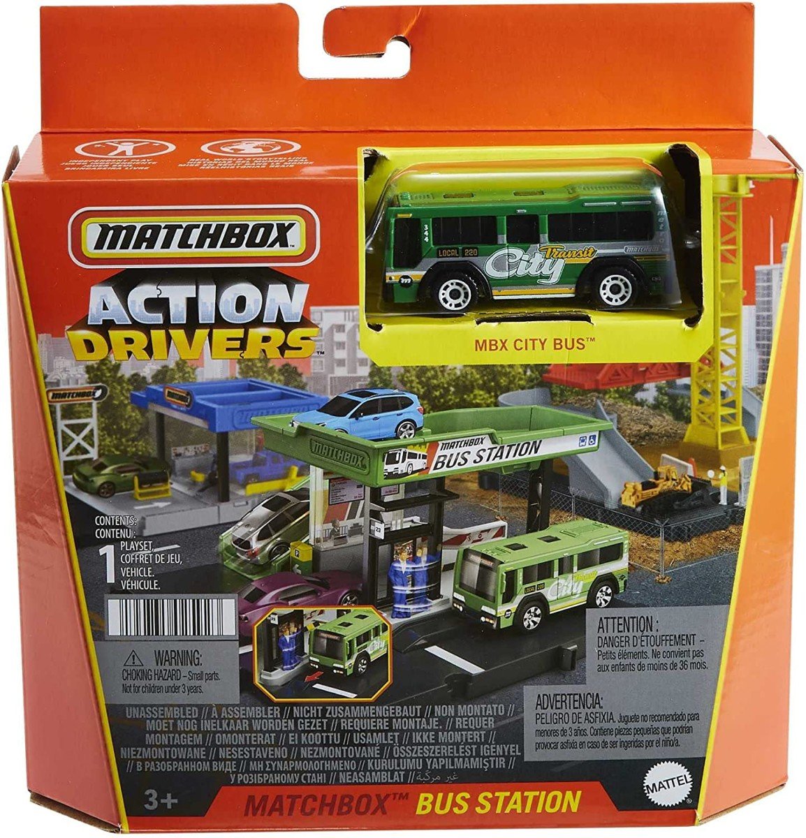 Mattel Matchbox Mały Zestaw Przystanek Autobusowy Hjt89 Hdl08