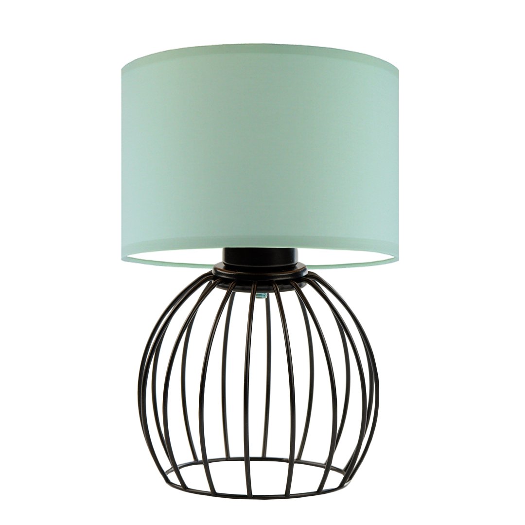 Lampka na nocny stolik NASHVILLE, czarny/miętowy