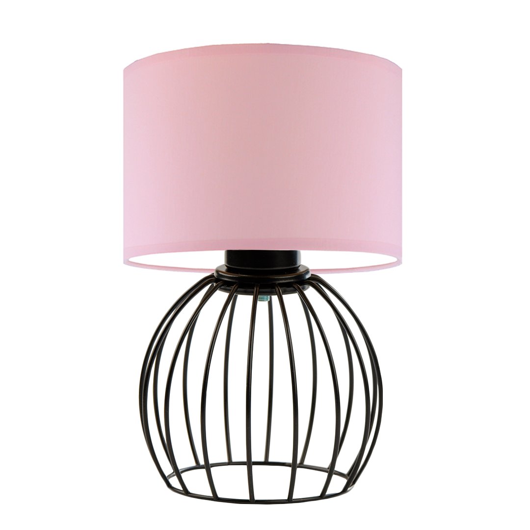 Lampka na nocny stolik NASHVILLE, czarny/różowy
