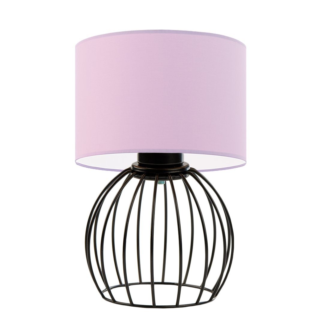 Lampka na nocny stolik NASHVILLE, czarny/jasny fioletowy
